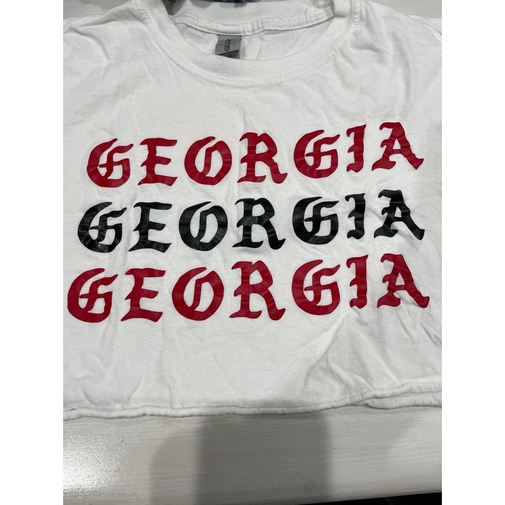 Custom made cropped Georgia t shirt size‎ medium - Picture 2 of 6